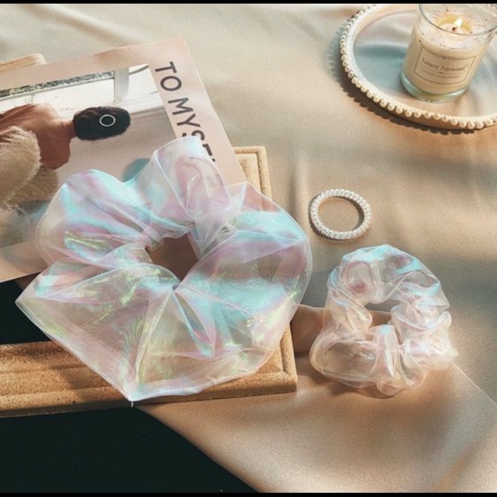 Fairy color goddess hair scrunchie ***LARGE AND SMALL SIZE AVAILABLE***